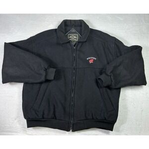 Vintage 90s Wisconsin‎ Badgers Holloway Wool Varsity Bomber Jacket Mens XL USA
